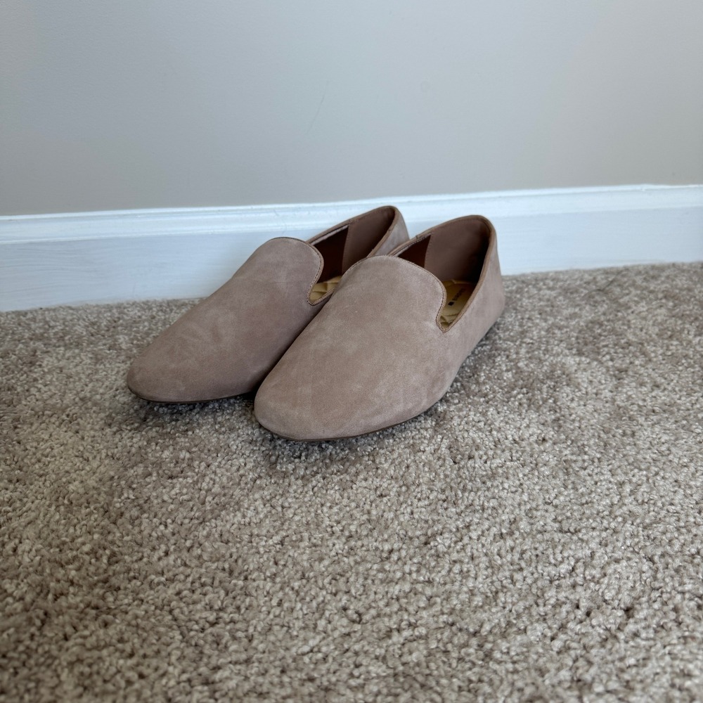 Birdies Starling Latte Tan Suede Smoking Slipper Loafers Womens 11.5 W